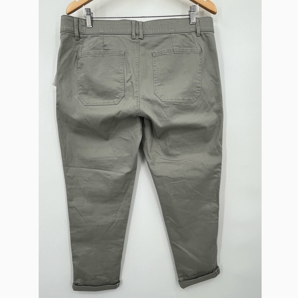 NWT Democracy Ab Technology Cropped Cargo Pants, size 14 Taupe Khaki - Picture 2 of 8